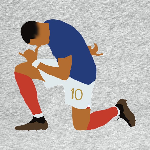 Kylian Mbappe minimalist illustration by maoudraw